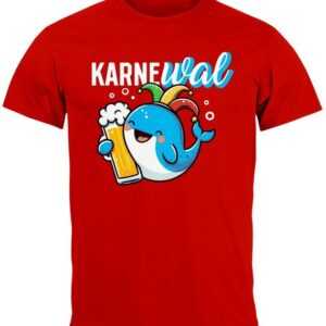 MoonWorks Print-Shirt Herren T-Shirt Fasching Karneval Wal Bier Kostüm-Ersatz Verkleidung La mit Print