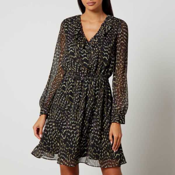 PS Paul Smith Printed Plissé-Chiffon Dress - UK 14