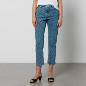 PS Paul Smith Zebra Print Denim Straight-Leg Jeans - W26