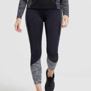 Pro Running Reflektierende 7/8 Damen-Leggings - Schwarz