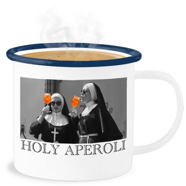 Shirtracer Becher Holy Aperol Holy Aperoli Holy Spritz Mädelsabend Ladies Night, Stahlblech, Karneval und Fasching Deko