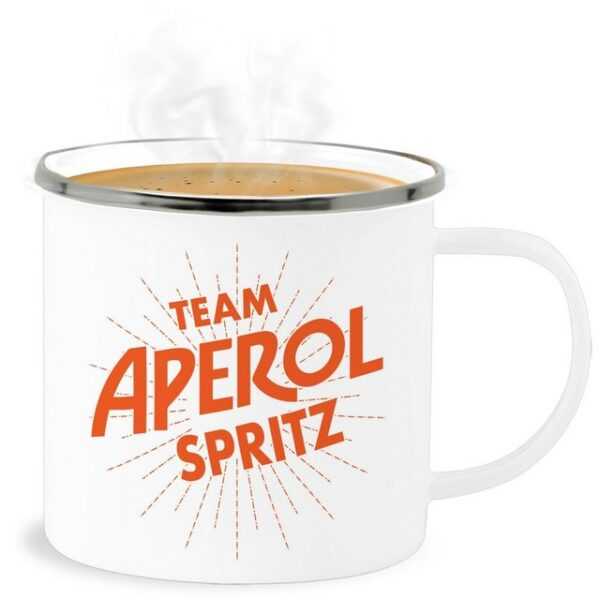 Shirtracer Becher Team Aperol Spritz JGA Mädelsabend Spritztour Aperol Geschenk, Stahlblech, Karneval und Fasching Deko