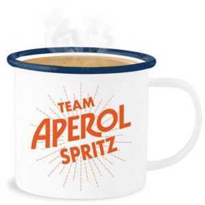 Shirtracer Becher Team Aperol Spritz JGA Mädelsabend Spritztour Aperol Geschenk, Stahlblech, Karneval und Fasching Deko