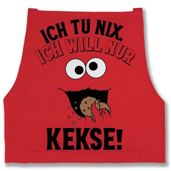 Shirtracer Kochschürze Ich tu nix Ich will nur Kekse - Keksmonster, (1-tlg), Karneval & Fasching