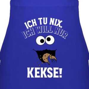 Shirtracer Kochschürze Ich tu nix Ich will nur Kekse - Keksmonster Cookie Monster Keks, (1-tlg), Karneval & Fasching