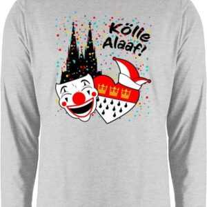 Shirtracer Rundhalsshirt Kölle Alaaf Kostüm Köln Karneval Wappen Jeck Rut Wiees Narren Kölsche Karneval & Fasching