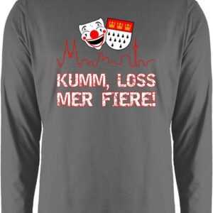 Shirtracer Rundhalsshirt Kumm loss mer fiere Kölle Alaaf Köln Wappen Karneval Karnevalskostüm C Karneval & Fasching