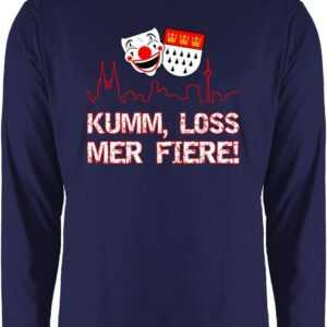 Shirtracer Rundhalsshirt Kumm loss mer fiere Kölle Alaaf Köln Wappen Karneval Karnevalskostüm C Karneval & Fasching