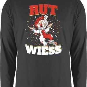 Shirtracer Rundhalsshirt Rut un Wiess Clown Karneval Köln Rot Weiss Karneval & Fasching