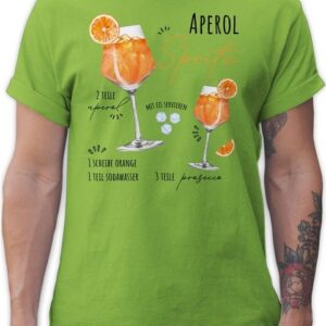 Shirtracer T-Shirt Aperol Spritz Rezept Lustig Geschenk Aperolfan Aperol Fanartikel Karneval & Fasching