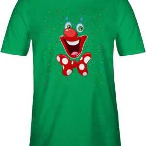Shirtracer T-Shirt Clown Gesicht Karneval Kostüm Clownkostüm Witziges Karneval & Fasching
