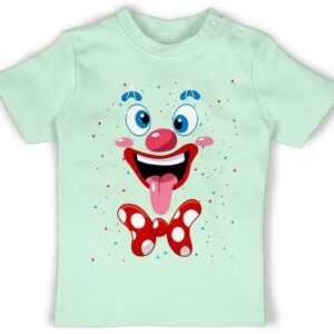 Shirtracer T-Shirt Clown Gesicht Kostüm Karneval Clownkostüm Lustig Fasching Karneval & Fasching