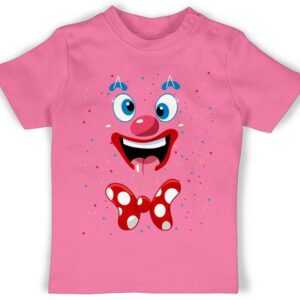 Shirtracer T-Shirt Clown Gesicht Kostüm Karneval Clownkostüm Lustig Fasching Karneval & Fasching