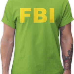 Shirtracer T-Shirt FBI Kostüm Karneval & Fasching