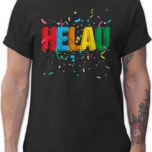 Shirtracer T-Shirt Helau Alaaf Schriftzug Kostüm Kölle Fasching Narren Karneval & Fasching