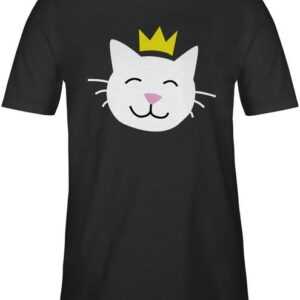 Shirtracer T-Shirt Katze Prinzessin - Katzen Cat Princess Cats Katzenkostüm Prinzessinnen Karneval & Fasching