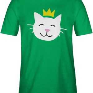 Shirtracer T-Shirt Katze Prinzessin - Katzen Cat Princess Cats Katzenkostüm Prinzessinnen Karneval & Fasching