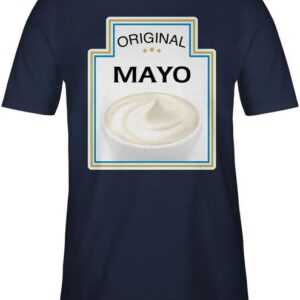 Shirtracer T-Shirt Mayo Kostüm Mayonnaise Karneval & Fasching