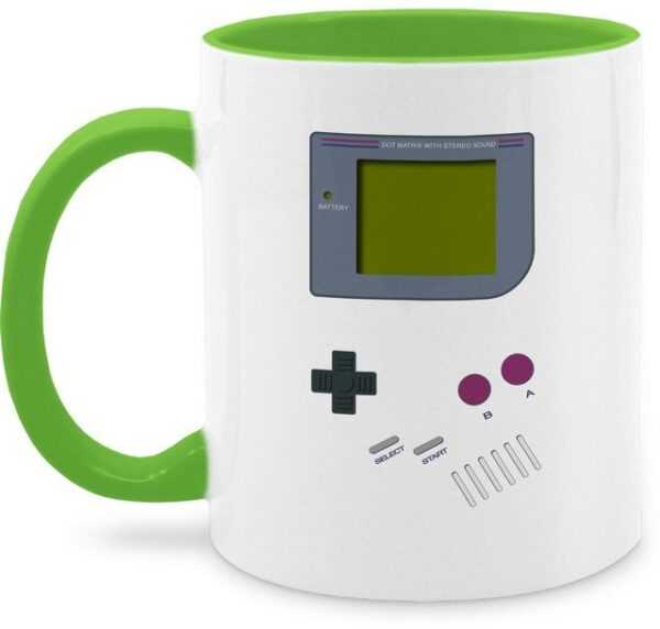 Shirtracer Tasse Gameboy - 90er Jahre Outfit Game Boy Retro 90 er Party 90s - Karneval und Fasching Deko - Tasse zweifarbig, Keramik, 90 er jahre kostüme - carnival costume for children