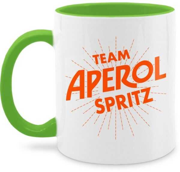 Shirtracer Tasse Team Aperol Spritz JGA Mädelsabend Spritztour Aperol Geschenk, Keramik, Karneval und Fasching Deko