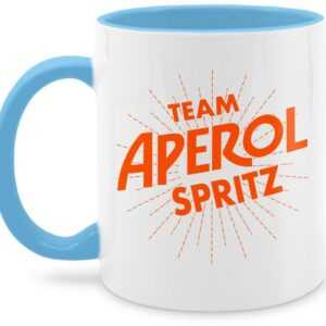 Shirtracer Tasse Team Aperol Spritz JGA Mädelsabend Spritztour Aperol Geschenk, Keramik, Karneval und Fasching Deko