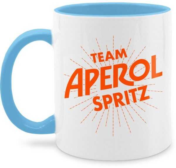 Shirtracer Tasse Team Aperol Spritz JGA Mädelsabend Spritztour Aperol Geschenk, Keramik, Karneval und Fasching Deko