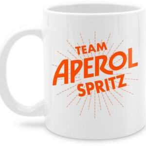 Shirtracer Tasse Team Aperol Spritz JGA Mädelsabend Spritztour Aperol Geschenk, Keramik, Karneval und Fasching Deko