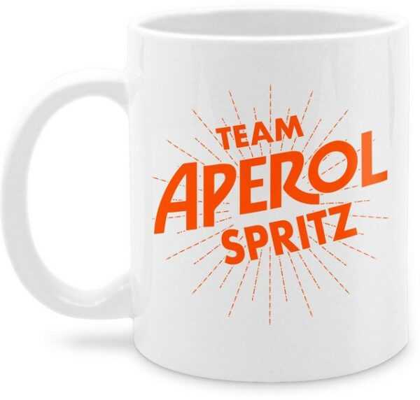 Shirtracer Tasse Team Aperol Spritz JGA Mädelsabend Spritztour Aperol Geschenk, Keramik, Karneval und Fasching Deko