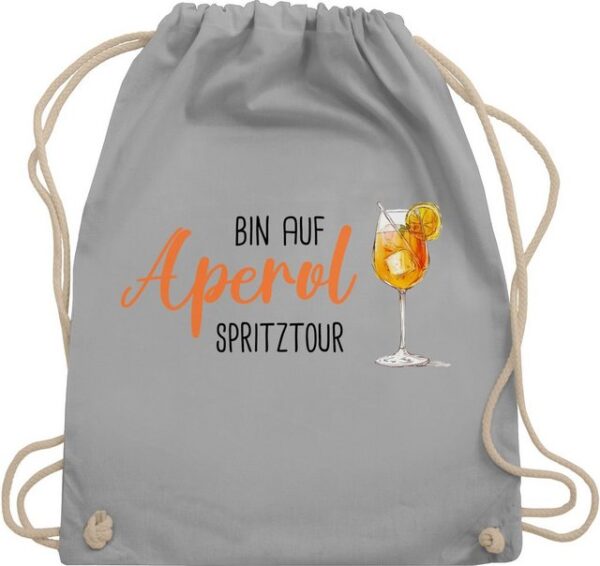 Shirtracer Turnbeutel Bin auf Aperol Spritztour JGA Mädelsabend Spritz Tour, Karneval & Fasching