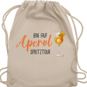 Shirtracer Turnbeutel Bin auf Aperol Spritztour JGA Mädelsabend Spritz Tour, Karneval & Fasching