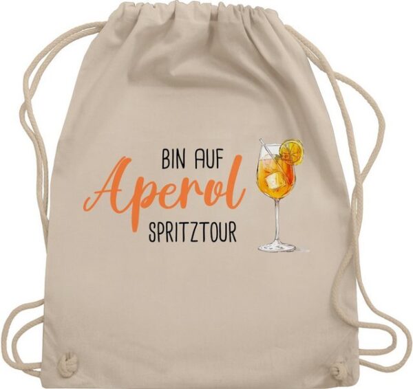 Shirtracer Turnbeutel Bin auf Aperol Spritztour JGA Mädelsabend Spritz Tour, Karneval & Fasching