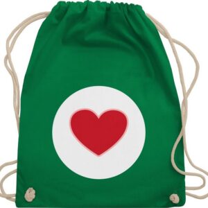 Shirtracer Turnbeutel Glücksbär Herz Geschenk Herzen Geschenke Herzgeschenk Valentinstag, Karneval & Fasching