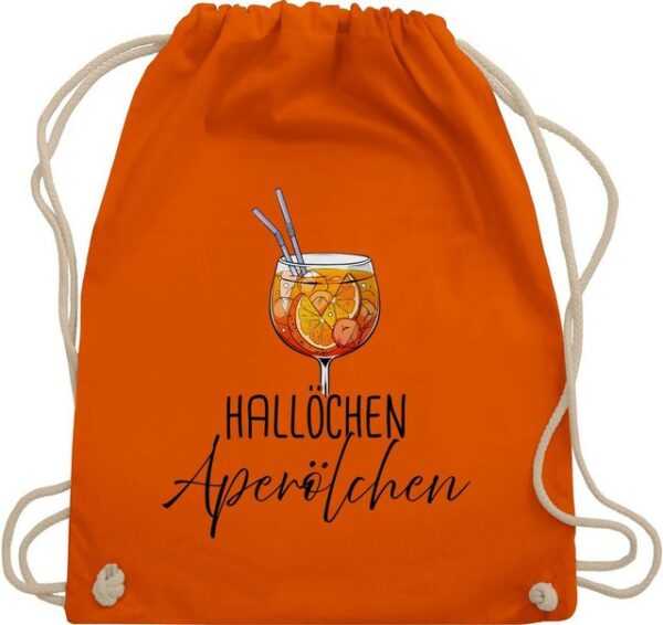 Shirtracer Turnbeutel Hallöchen Aperölchen Aperol Spritz Mädelsabend, Karneval & Fasching