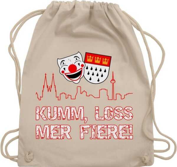 Shirtracer Turnbeutel Kumm loss mer fiere Kölle Alaaf Köln Wappen Karneval Karnevalskostüm C, Karneval & Fasching