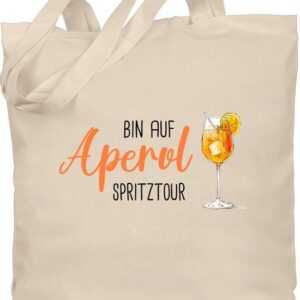 Shirtracer Umhängetasche Bin auf Aperol Spritztour JGA Mädelsabend Spritz Tour, Karneval & Fasching