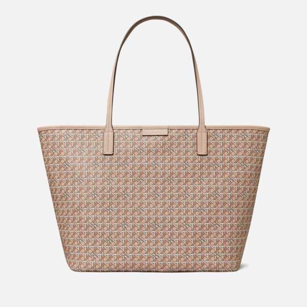 Tory Burch Ever-Ready Monogram Coated-Canvas Tote Bag