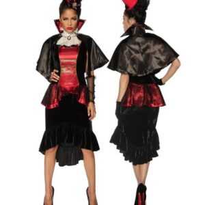 Vampir-Kostüm 4-tlg. Gothic-Vampir-Kostüm Teufel-Outfit Karneval Halloween