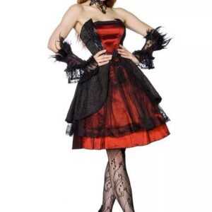 Vampir-Kostüm Gothic-Kleid inkl. Strümpfe Vampir Kostüm Karneval Halloween