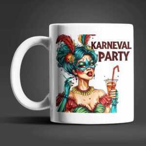 WS-Trend Tasse Karneval Party Keramik Kaffeetasse Teetasse Geschenkidee, Keramik