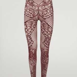 Wolford - Butterfly Net Tights Leggings, Frau, port royale, Größe: L