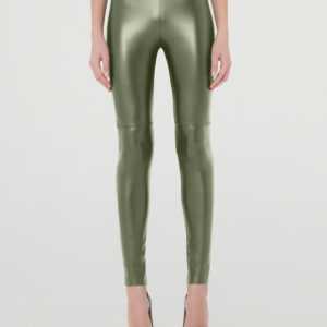 Wolford - Estella Leggings - Kunstleder, Frau, dusty green, Größe: 38