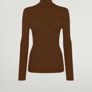 Wolford - Merino Fine Rib Pullover, Frau, roasted almond, Größe: L