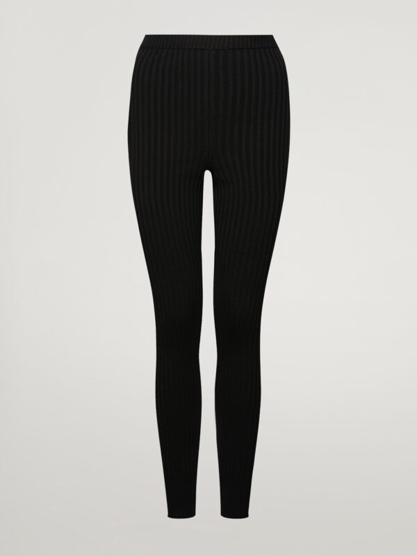 Wolford - Merino Rib Leggings, Frau, black, Größe: L