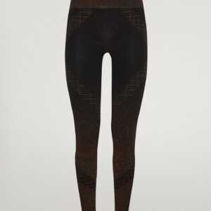 Wolford - Shiny Grid Leggings, Frau, black/copper, Größe: L