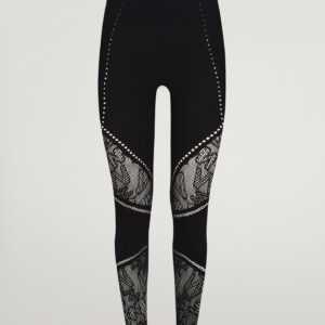 Wolford - Sporty Logo Net Leggings, Frau, black, Größe: XS