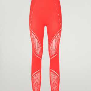 Wolford - Sporty Logo Net Leggings, Frau, hibiscus, Größe: M