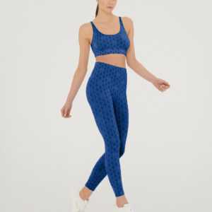 Wolford - Succession Logo Chain Leggings, Frau, sodalite blue/violet, Größe: XS