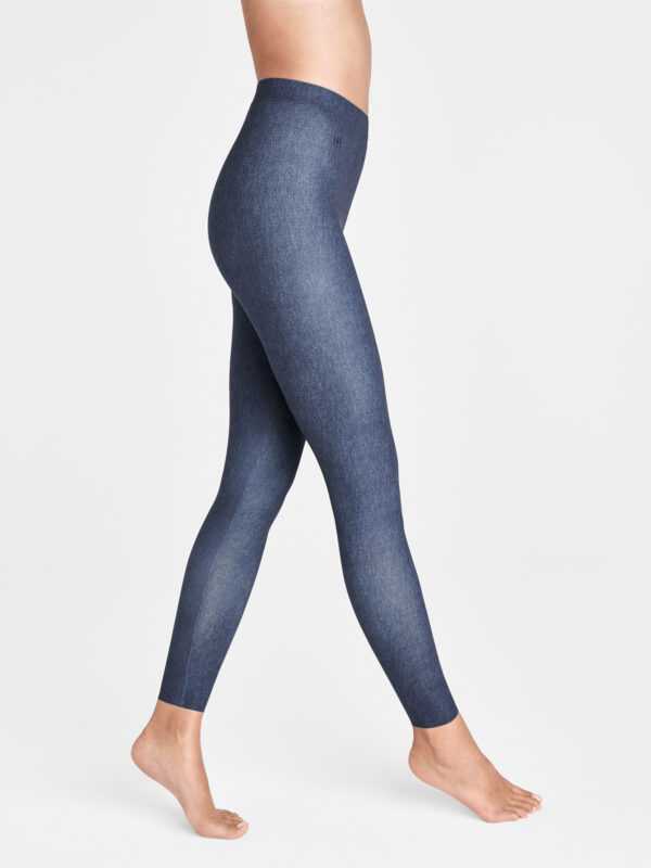 Wolford - Taylor Cropped Leggings, Frau, texas heavy blu, Größe: M