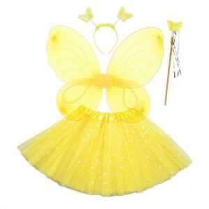 Xkatharsis Partyanzug Mädchen Fee Schmetterlingsflügel Kostüm, Cosplay Karneval verkleiden