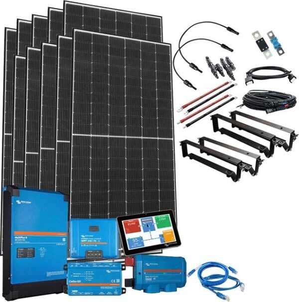 offgridtec Solaranlage HomePremium M USV 4150Wp 7kWh LiFePo4 Speicher 1-phasig, 415 W, Monokristallin, (Set), 16 Busbars (Super-Multi-Busbar-Technologie)
